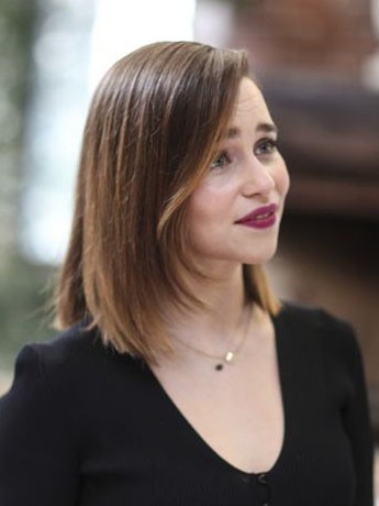 Attractive Emilia Clarke Straight Lace Front Remy Human Hair Wig