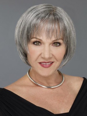 Mid-length Classic Gray Wig