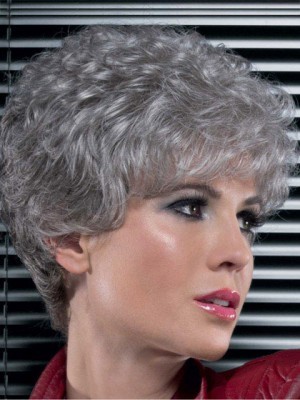 Stylish Synthetic Lace Front Gray Wig