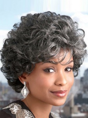 Ultra Lite Short Synthetic Gray Wig