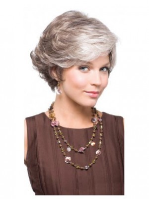 Conservative Side Parting Wavy Capless Wig