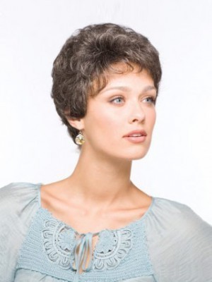 Wavy Short Capless Gray Wig