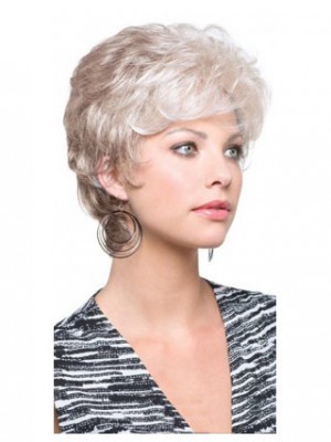 Synthetic Carefree Side Parting Gray Wig