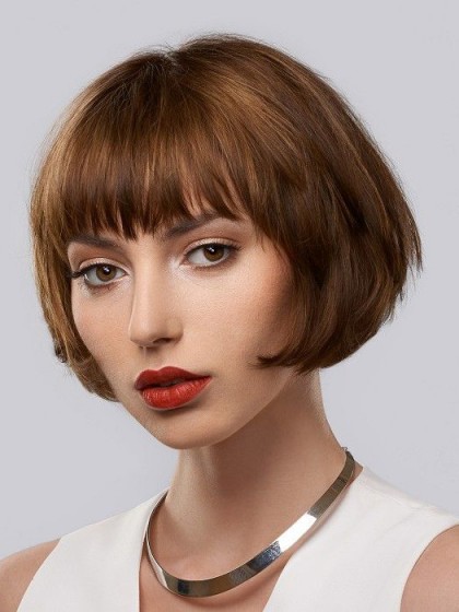 Attractive Remy Human Hair Straight Capless Wig