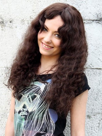 Good Curly Human Hair Capless Long Wig