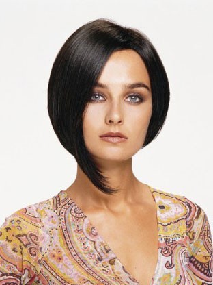 Elegant Chin Length Bob Style Lace Front Human Hair Wig