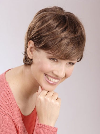 Good Looking New Trends Short Front Lace Remy Human Hair Wig