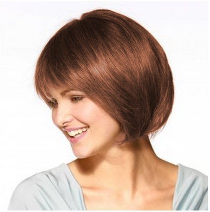 Fashion Mid-Length Human Hair Full Lace With Mono Top Bob Wig