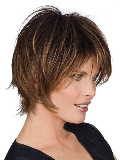 Fine Straight Medium Length Human Hair Wig