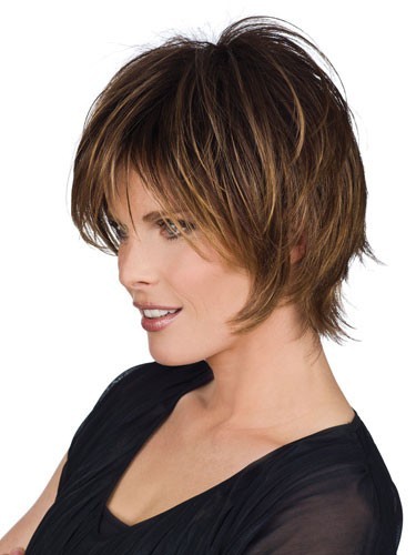 Fine Straight Medium Length Human Hair Wig