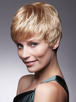 Cute Flattering Cropped Pixie Human Hair Wig