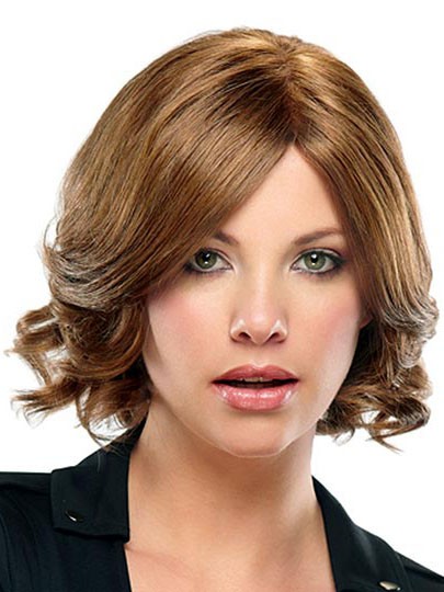 Most Popular Brown Soft Wavy Women Human Hair Wig