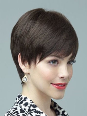 Wonderful Short Capless straight Remy Human Hair Wig