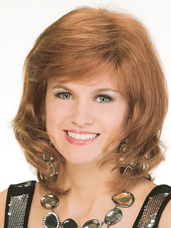 Simple Wavy Medium Length Human Hair Wig