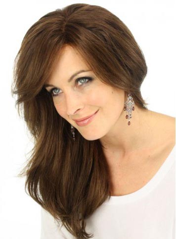 Romantic Brown Capless Human Hair Wig