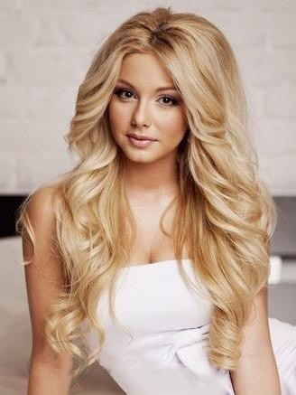 Fascinating Sexy Youthful Long Human Hair Wig