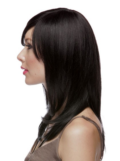 Prodigious Side-Swept Bangs Full Lace Human Hair Wig