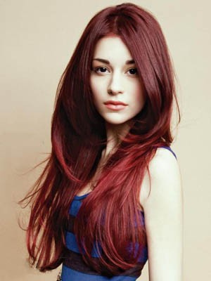 Charming Human Hair Long Straight Lace Front Wig