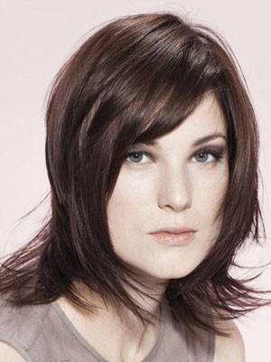 Romantic Human Hair Straight Lace Front Wig