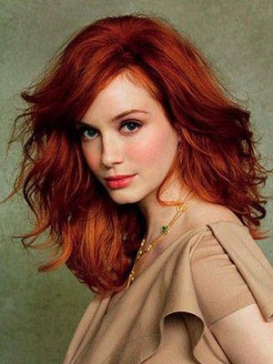 Pleasant Long Wavy Human Hair Lace Front Wig
