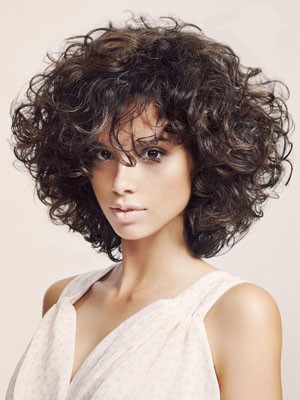 Pretty Short Length Human Hair Wavy Capless Wig