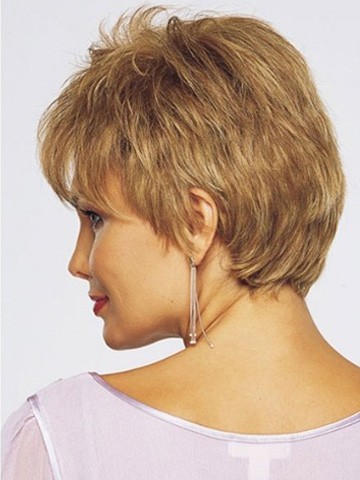 Graceful Hand Tied Lace Front With Mono Short Human Hair Wig