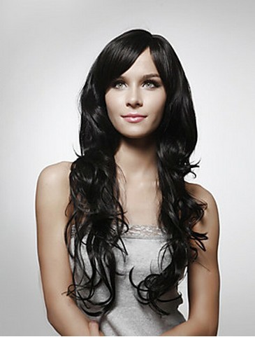 Fine Long Wavy Capless 100% Human Hair Wig