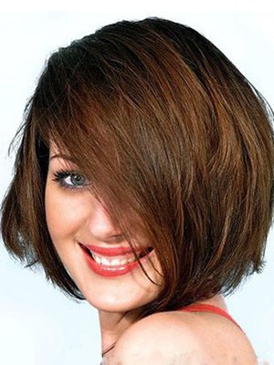 Charming Capless Medium Length Human Hair Wig