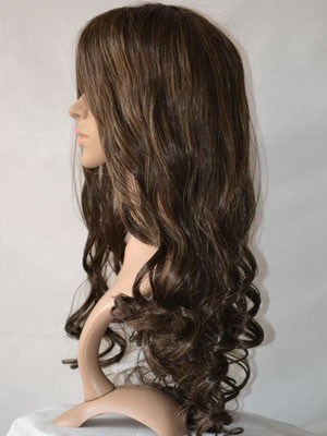 Impressive Human Hair Wavy Lace Front Wig