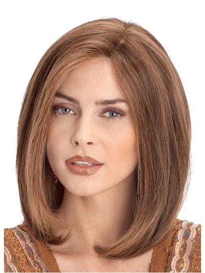 Classic Medium Lace Front Human Hair Straight Wig