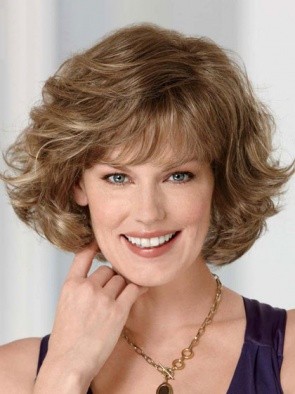 Attractive Human Hair Wavy Capless Wig