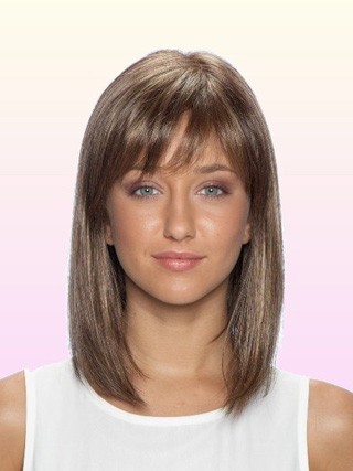Charming Mid-Length Lace Front Human Hair Wig