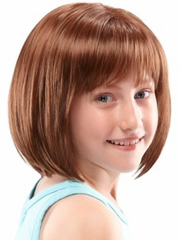 Straight Shoulder Length Lace Front Girls Wig