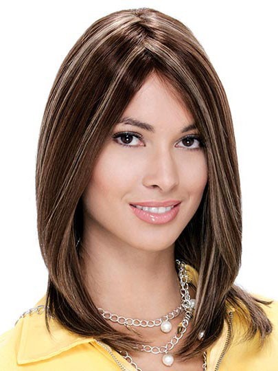 Remy Human Hair Mono Straight Wig For Woman