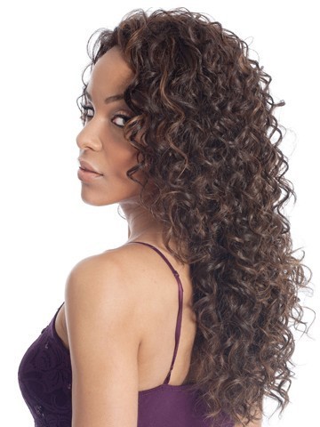 Long Spiral Curl Synthetic Lace Wig For Woman