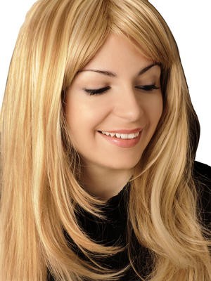 Feathered Straight Synthetic Long Lace Front Wig