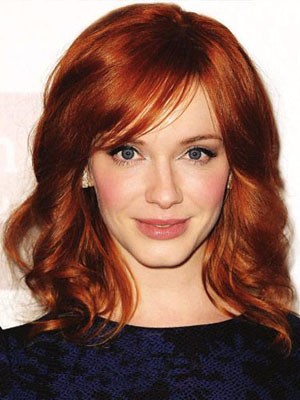 Elegant Lace Front Synthetic Medium Length Wavy Wig