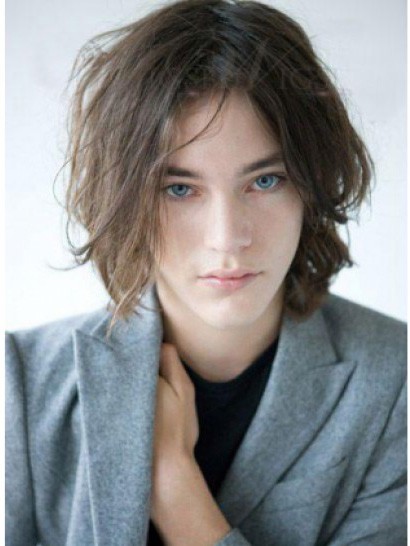 Popular Lace Front Medium Wavy 8 Inch Mens Wig
