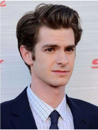 Fashion Wavy Brown Short Mens Wig
