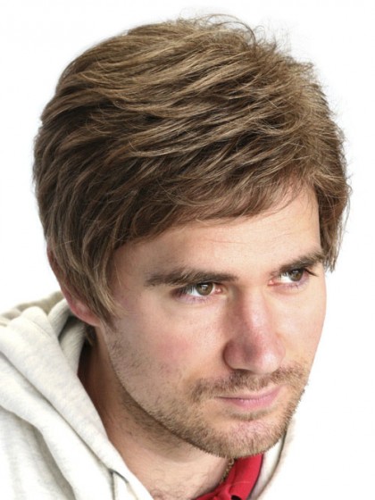 Full Lace Wavy Cool Human Hair Men Wig