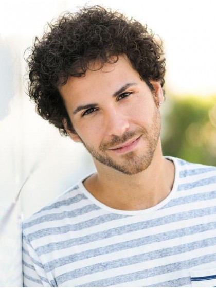 Lace Front Perfect Curly Short Men Wig