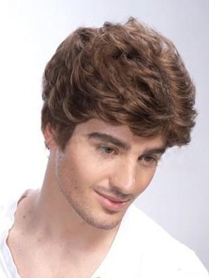 Elegant Human Hair Wavy Capless Wig