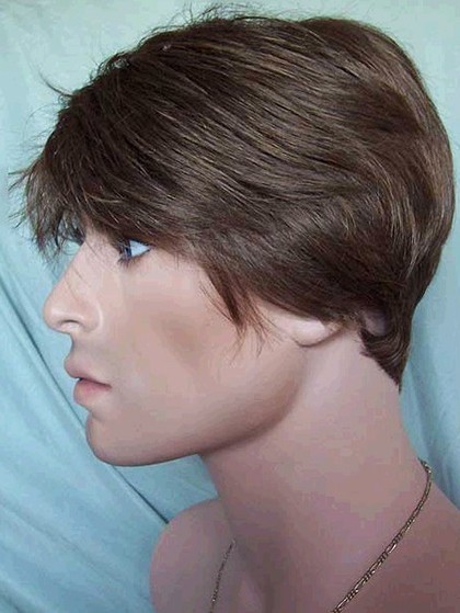 Super Charming Short Straight Synthetic Mens Wig