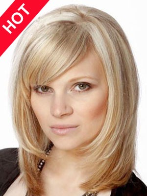 Shoulder Length Cheap Human Hair Wig