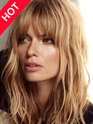 Romantic Discount Human Hair Wavy Wig