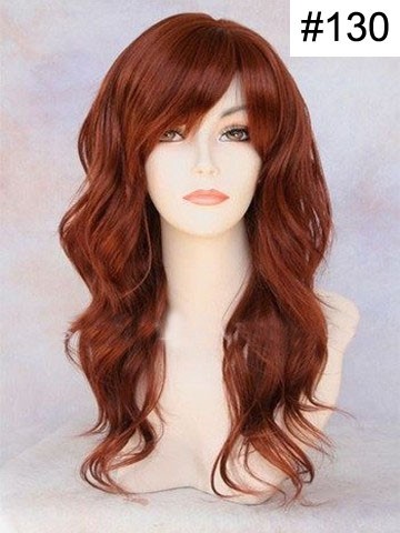 Stunning Long Auburn Red Big Wavy Wig