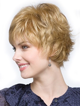 Stunning Short Cropped Pixie Synthetic Wig