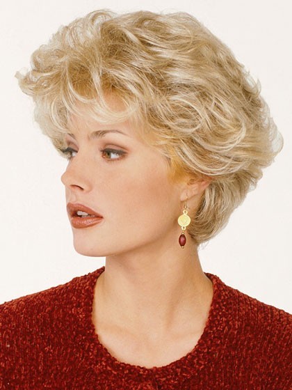 Luxury Short Flyaway Waves Capless Synthetic Wig