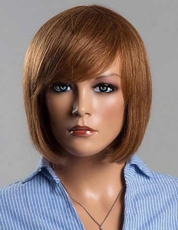 Natural Synthetic Capless Straight Wig
