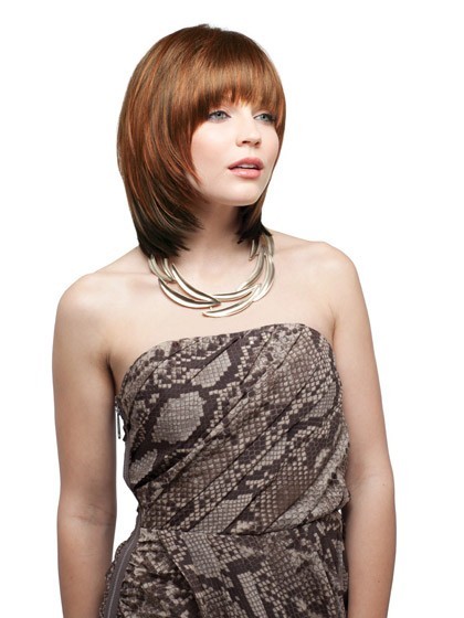 Chic Collar Length Layers Synthetic Wig